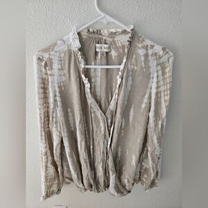 Knox Rose Women's Beige and Cream Blouse